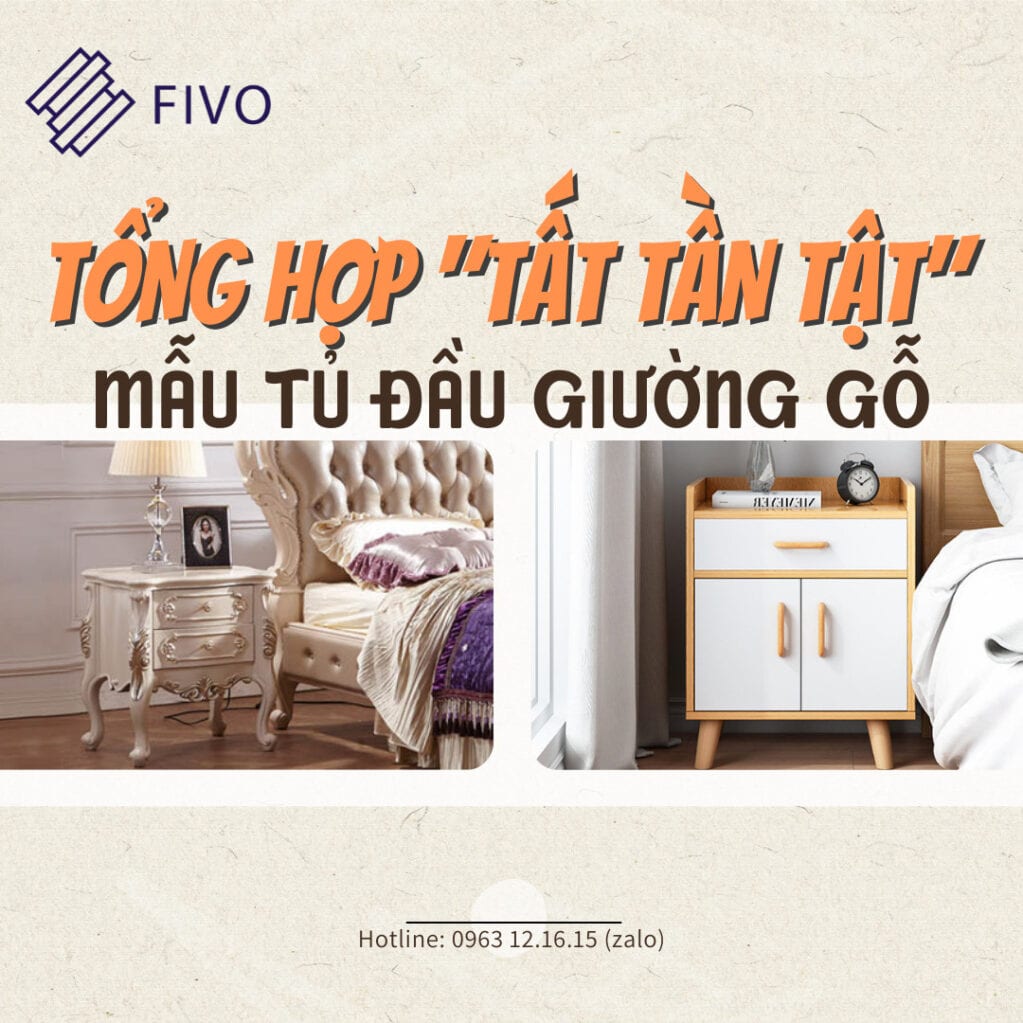 mẫu tủ đầu giường gỗ