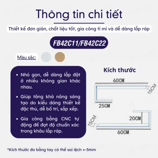 Kích thước sản phẩm FB42 FIVO