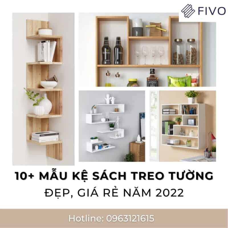 10+ mẫu kệ sách treo tường